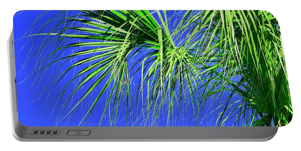 Palm Tree Portable Battery Charger featuring the photograph Fringe by Debra Grace Addison