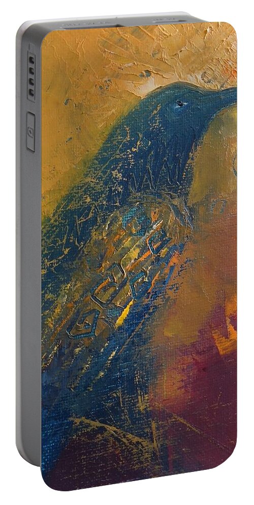 Oil Painting Portable Battery Charger featuring the painting From my heart to yours by Suzy Norris