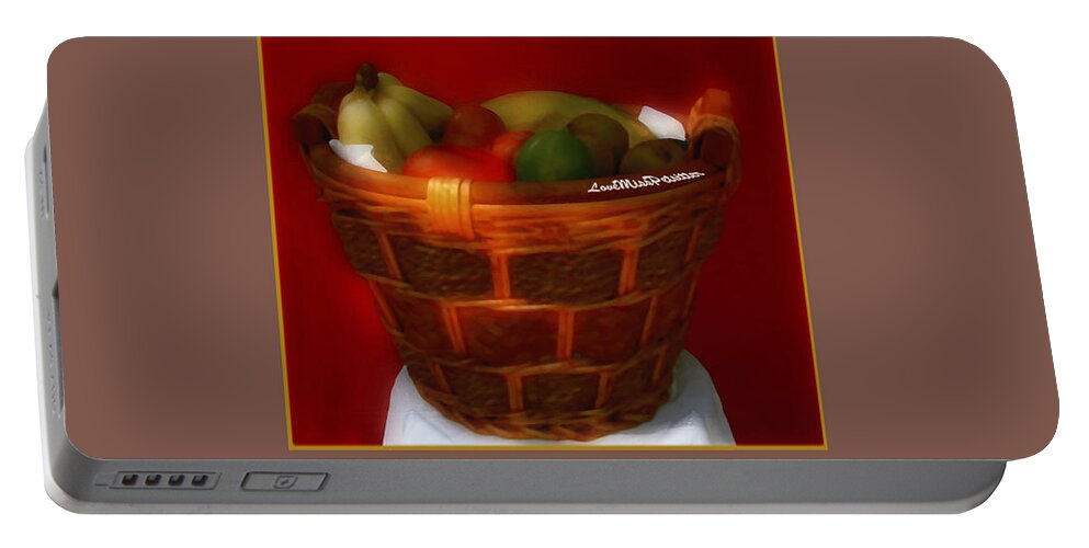 Art Portable Battery Charger featuring the digital art Fruit Art 28 by Miss Pet Sitter