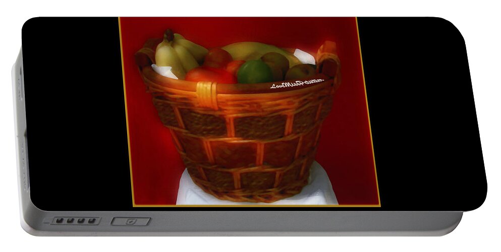 Art Portable Battery Charger featuring the digital art Fruit Art 36 by Miss Pet Sitter