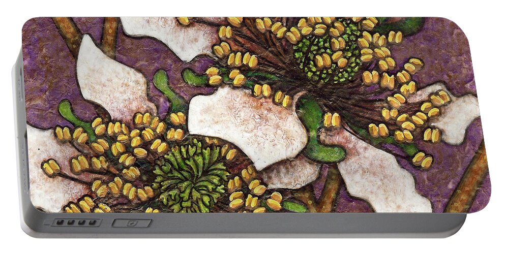 Garden Portable Battery Charger featuring the painting Garden Room 44 by Amy E Fraser