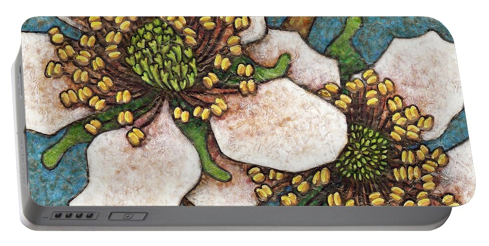 Garden Portable Battery Charger featuring the painting Garden Room 45 by Amy E Fraser