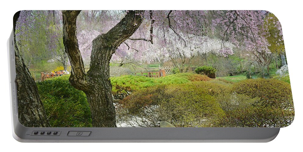 Tress Portable Battery Charger featuring the photograph Garden Scene by Marty Koch