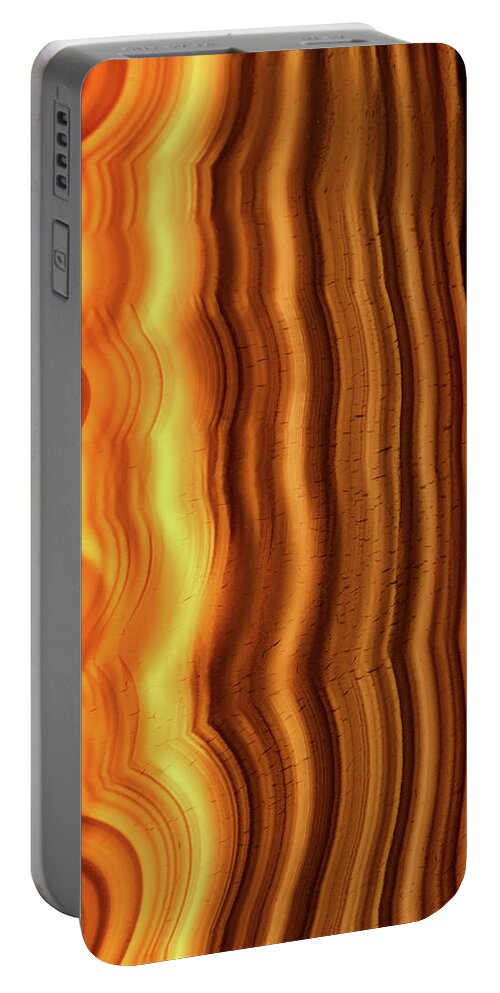 Geode Portable Battery Charger featuring the photograph Geode Stripes by Christopher Johnson