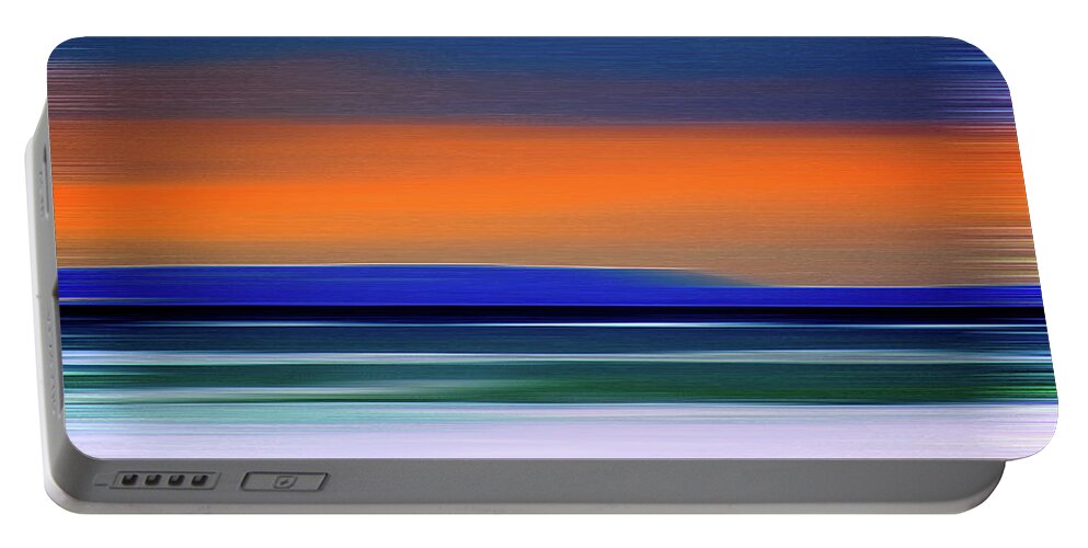 Abstract Portable Battery Charger featuring the digital art Georgian Bay At Collingwood Seven-5 by Lyle Crump