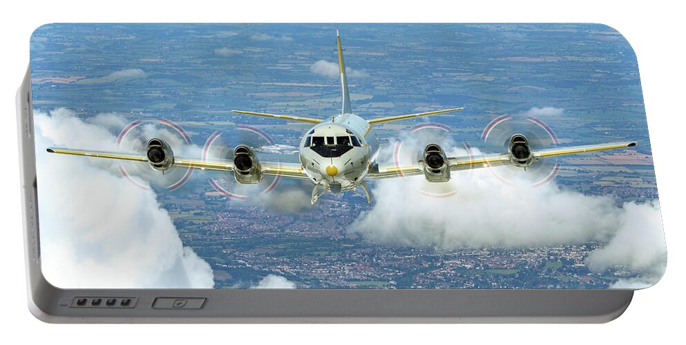German Portable Battery Charger featuring the photograph German Navy, Lockheed P-3 Orion, b4 by Nir Ben-Yosef