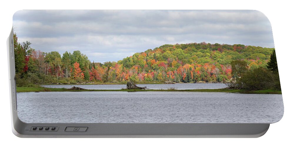 Gile Flowage Portable Battery Charger featuring the photograph Gile Flowage Pano by Brook Burling
