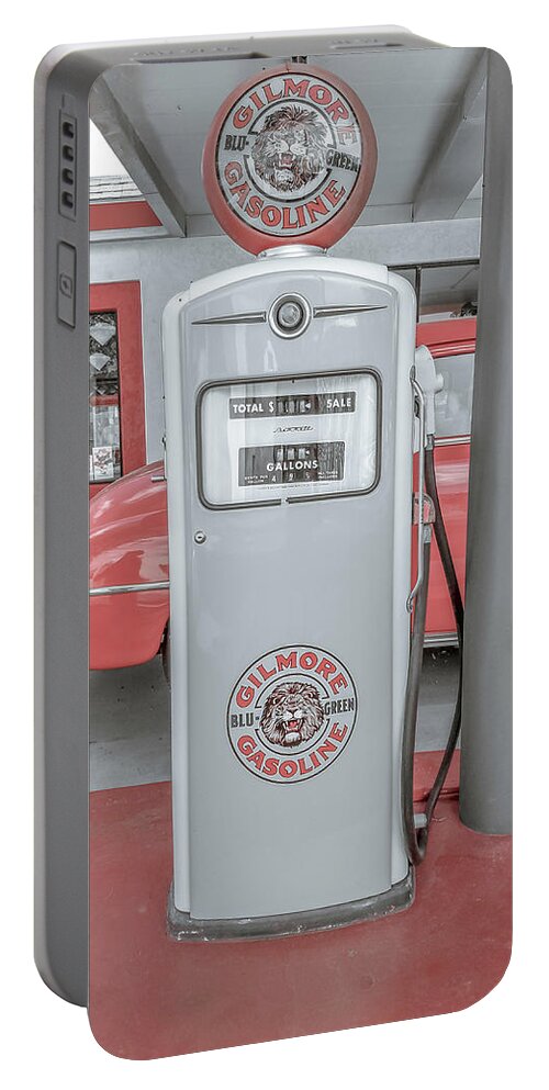 Gilmore Portable Battery Charger featuring the photograph Gilmore gas pump by Darrell Foster