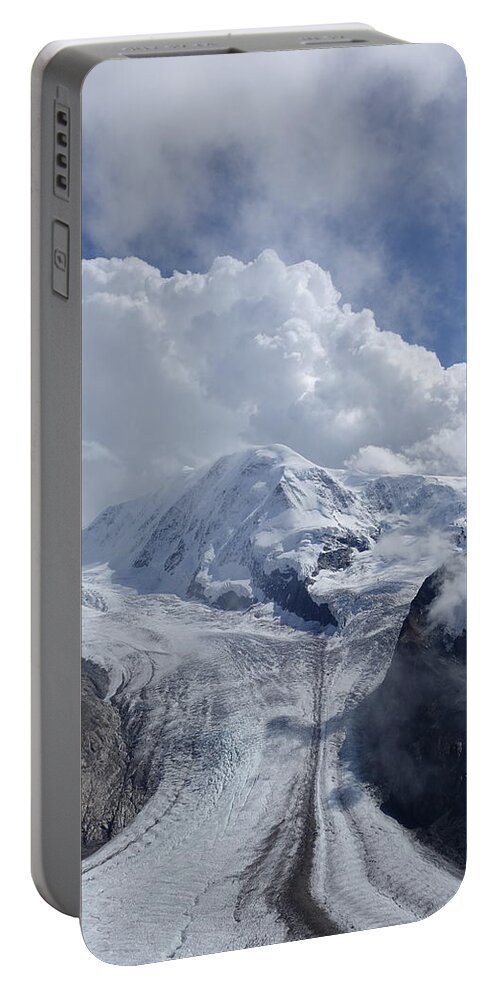 Zermatt Portable Battery Charger featuring the photograph Glacier in Zermatt by Patricia Caron