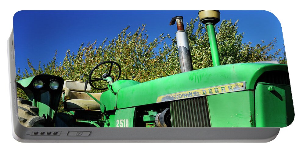 John Deere Tractor Portable Battery Charger featuring the photograph Go Green or Go Home by Luke Moore