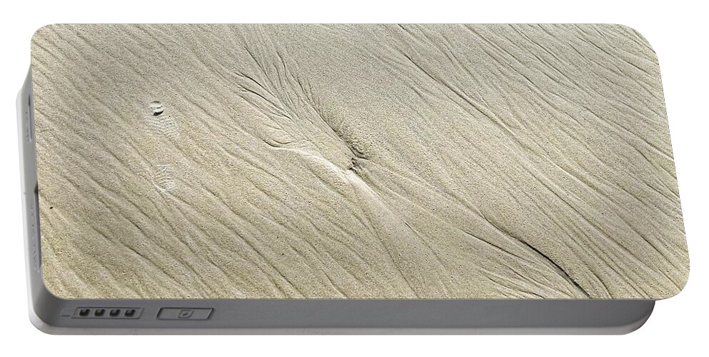Sand Portable Battery Charger featuring the photograph Go with the Flow by Portia Olaughlin