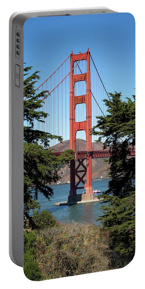 Landscape Portable Battery Charger featuring the photograph Golden Gate Tower by Gary Geddes