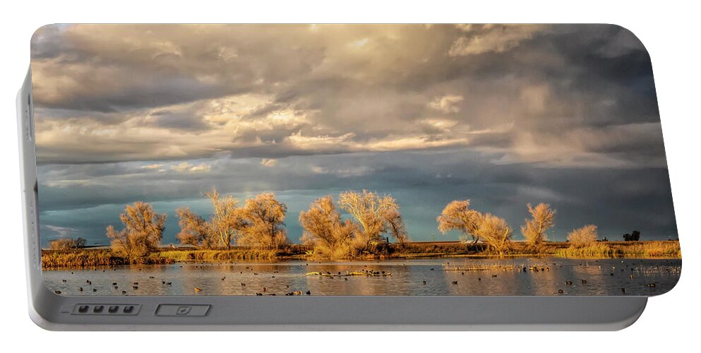 California Portable Battery Charger featuring the photograph Golden Hour in the Refuge by Cheryl Strahl