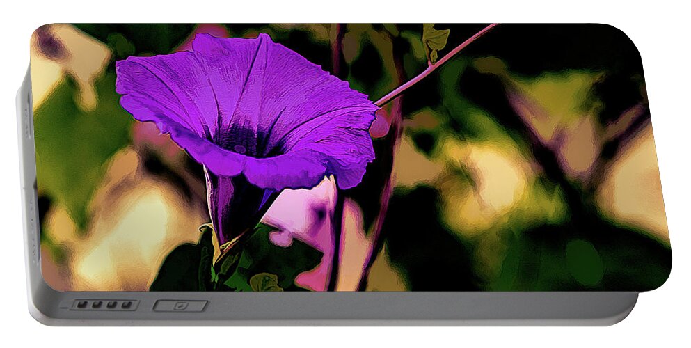 Flower Portable Battery Charger featuring the photograph Good Morning Glory by G Lamar Yancy