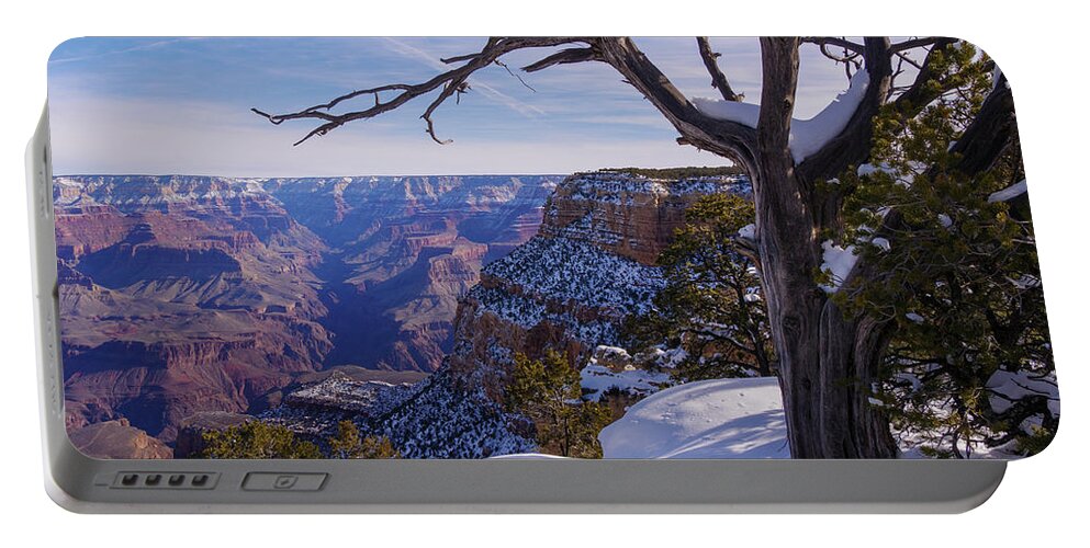 American Southwest Portable Battery Charger featuring the photograph Grand Canyon and Snow by Todd Bannor