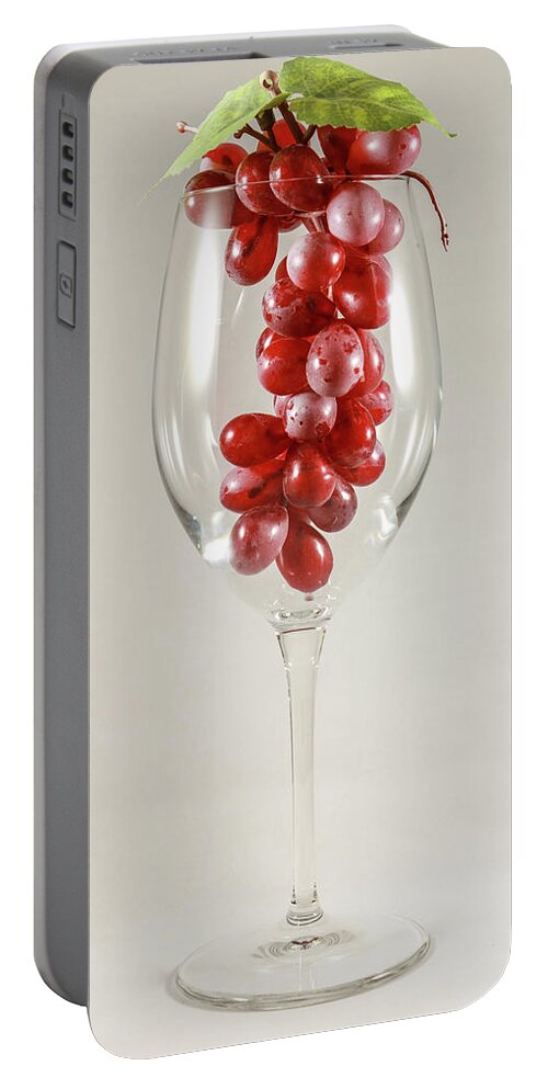 Cup Portable Battery Charger featuring the photograph Grapes in a Cup by Anamar Pictures