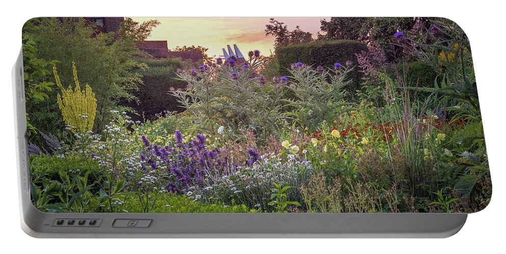 Great Dixter Portable Battery Charger featuring the photograph Great Dixter Perennial Border by Perry Rodriguez