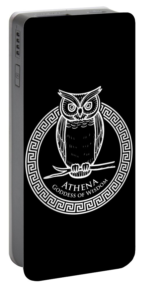Athena Gift Portable Battery Charger featuring the digital art Greek Mythology Gift Ancient Greece History Lovers of Athena Gods Goddesses Deities by Martin Hicks