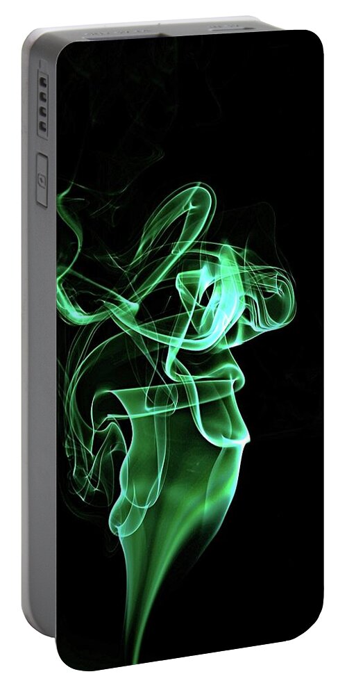 Smoke Portable Battery Charger featuring the photograph Green smoke by Martin Smith