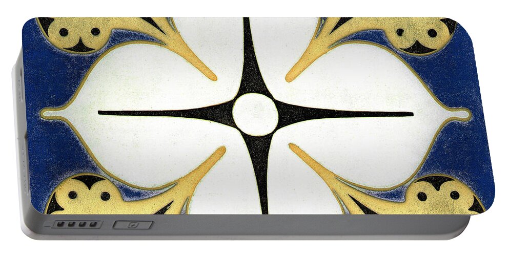 Furness Portable Battery Charger featuring the ceramic art Guarantee Trust Company exterior tile by Frank Furness