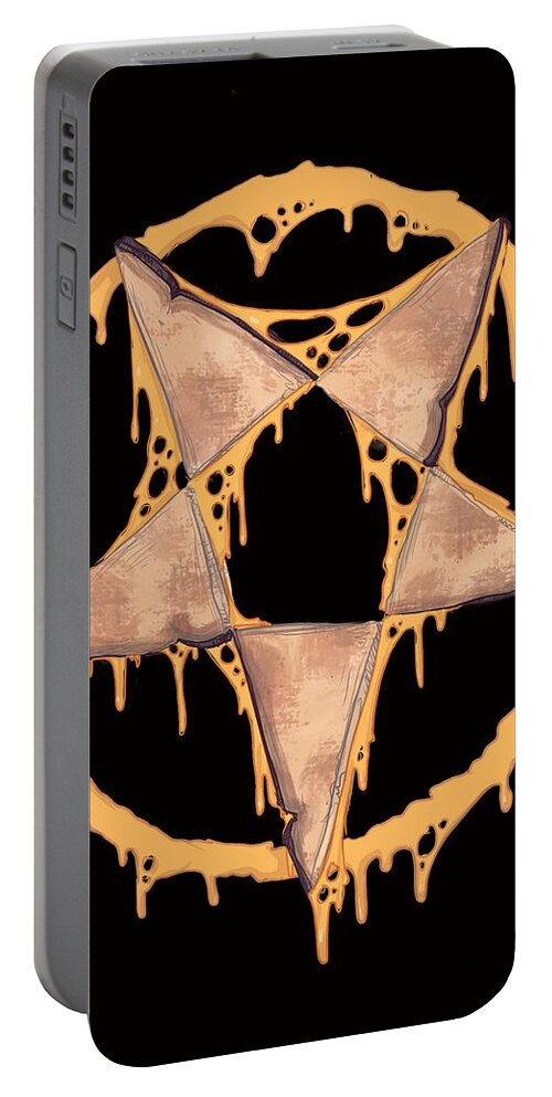 Food Portable Battery Charger featuring the drawing Hail Grilled Cheese by Ludwig Van Bacon