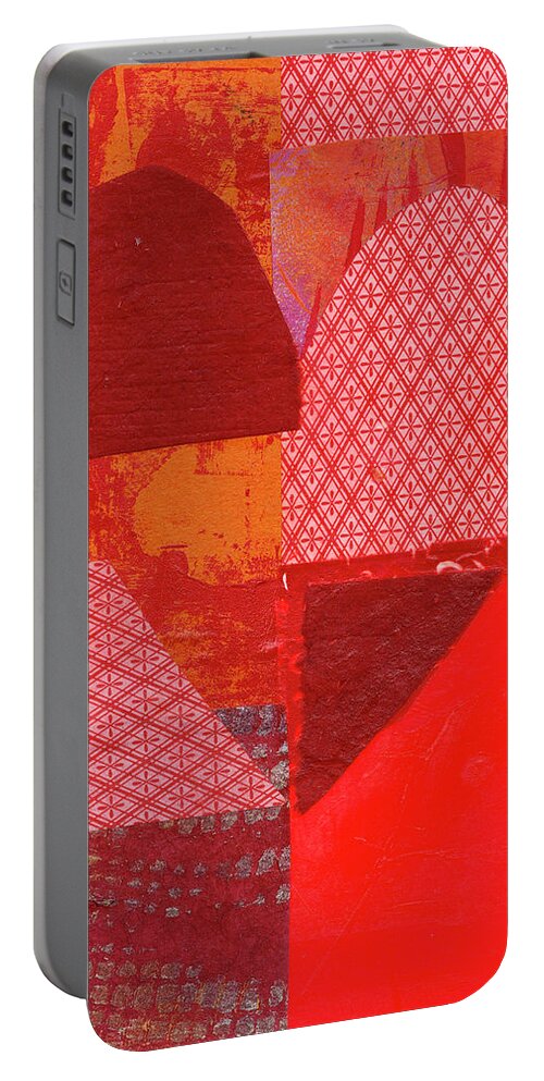 Abstract Art Portable Battery Charger featuring the painting Heart #51 by Jane Davies