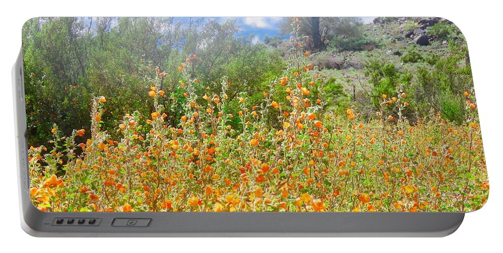Globemallow Portable Battery Charger featuring the photograph Heavenly Home in Arizona by Judy Kennedy