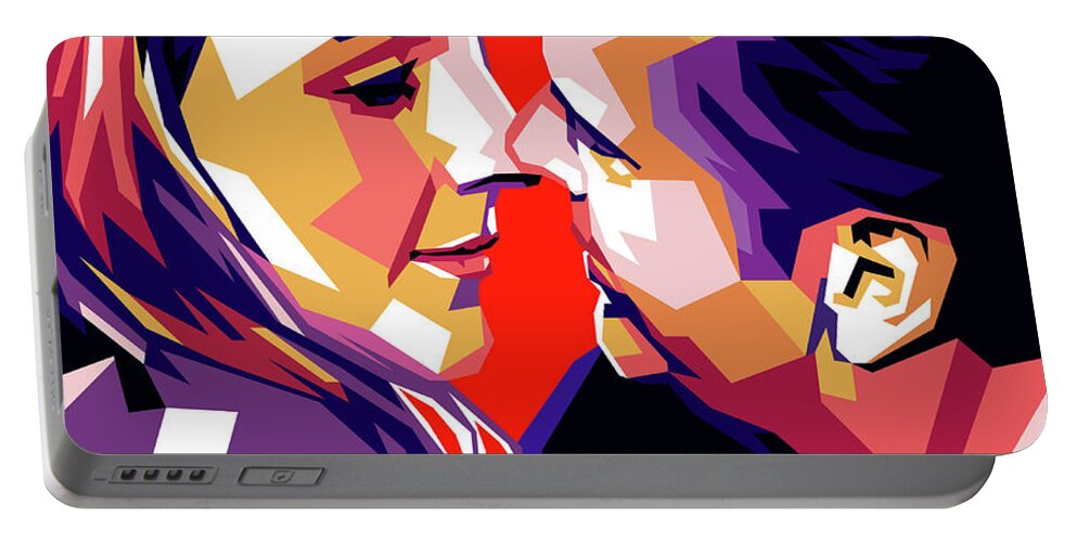 Helen Hunt Portable Battery Charger featuring the digital art Helen Hunt and Jack Nicholson by Movie World Posters