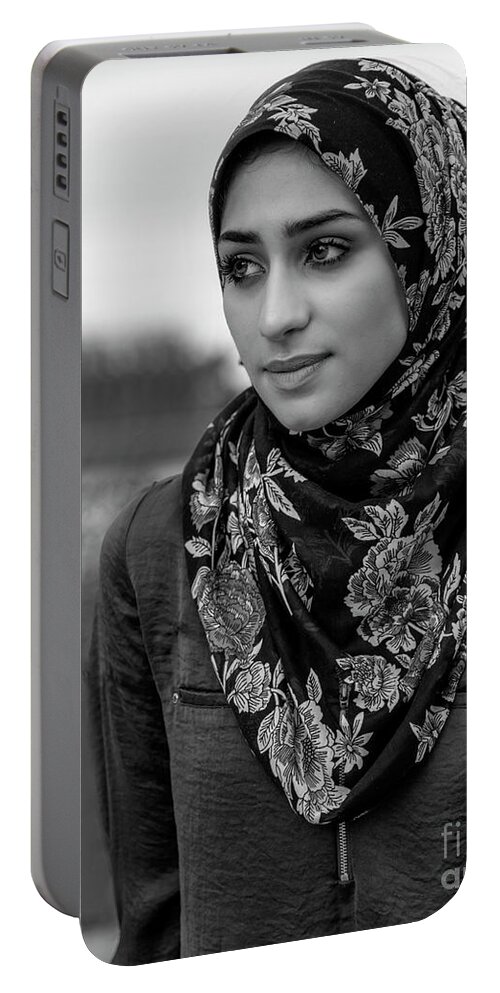 5266 Portable Battery Charger featuring the photograph Hijabi portraits by FineArtRoyal Joshua Mimbs