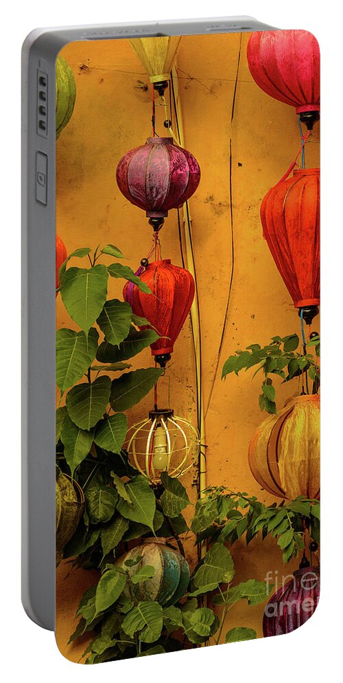 Lantern Portable Battery Charger featuring the photograph HoiAn 02 by Werner Padarin