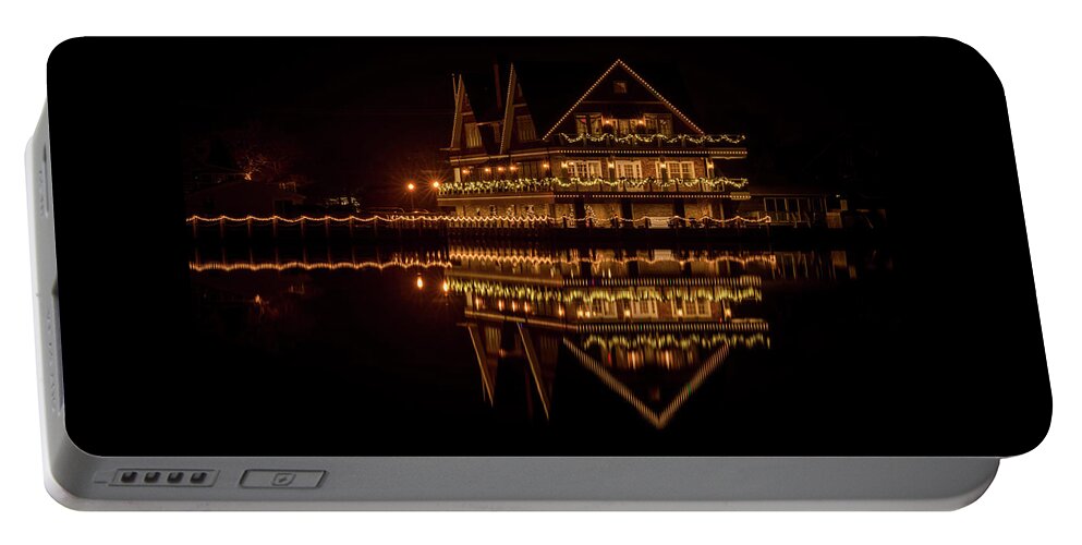 Terry D Photography Portable Battery Charger featuring the photograph Holiday Reflections by Terry DeLuco