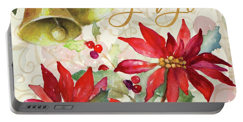 Holiday Portable Battery Charger featuring the painting Holiday Wishes IIi by Lanie Loreth