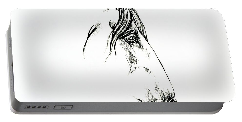 Horse Portable Battery Charger featuring the photograph Horse head by Ang El