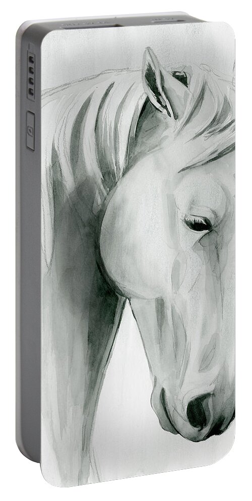 Western+horses Portable Battery Charger featuring the painting Horse Whisper II by Grace Popp