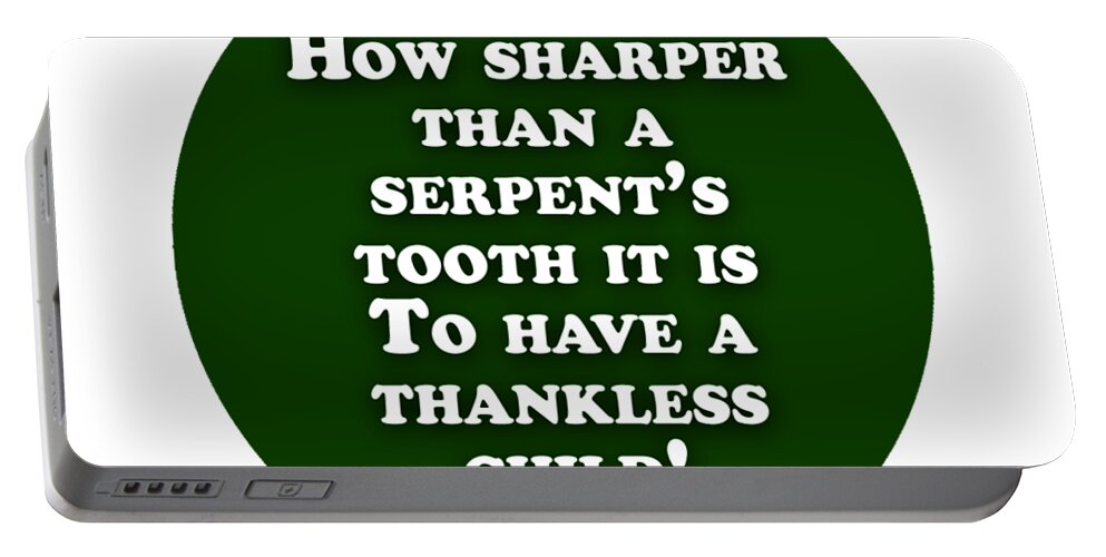 How Portable Battery Charger featuring the digital art How sharper #shakespeare #shakespearequote by TintoDesigns