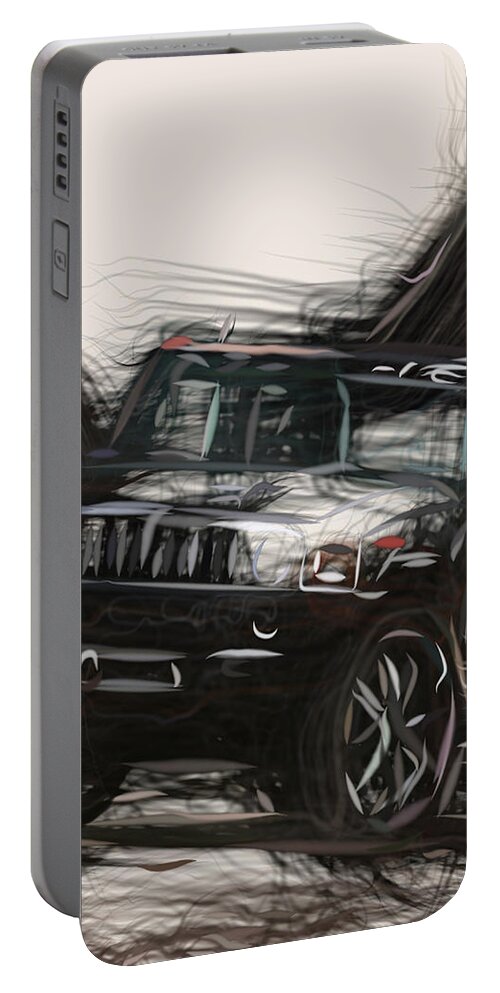 Hummer Portable Battery Charger featuring the digital art Hummer H2 Drawing by CarsToon Concept