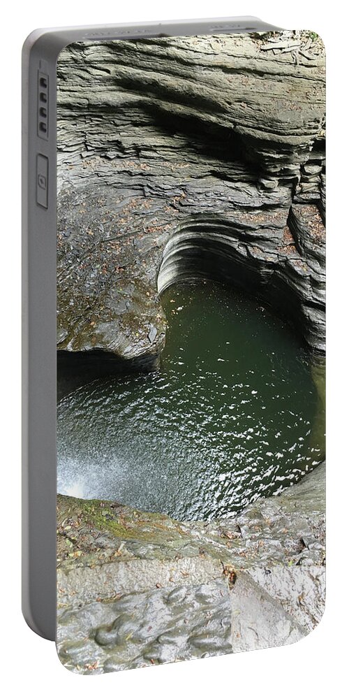Watkins Glen Portable Battery Charger featuring the photograph I Found My Heart In Watkins Glen by Aicy Karbstein