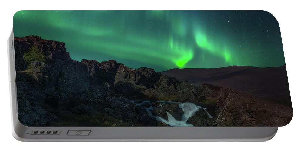 Iceland Portable Battery Charger featuring the photograph Icelandic Flows by Darren White