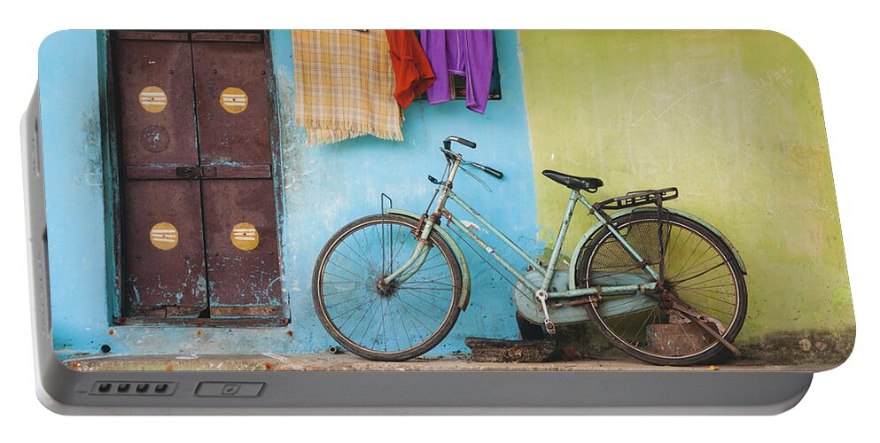 Bicycle Portable Battery Charger featuring the photograph Indian Bicycle by Maria Heyens