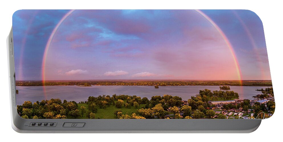  Portable Battery Charger featuring the photograph Indian Lake Rainbow by Brian Jones