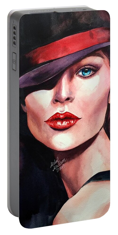 Style Portable Battery Charger featuring the painting Inner Light by Michal Madison
