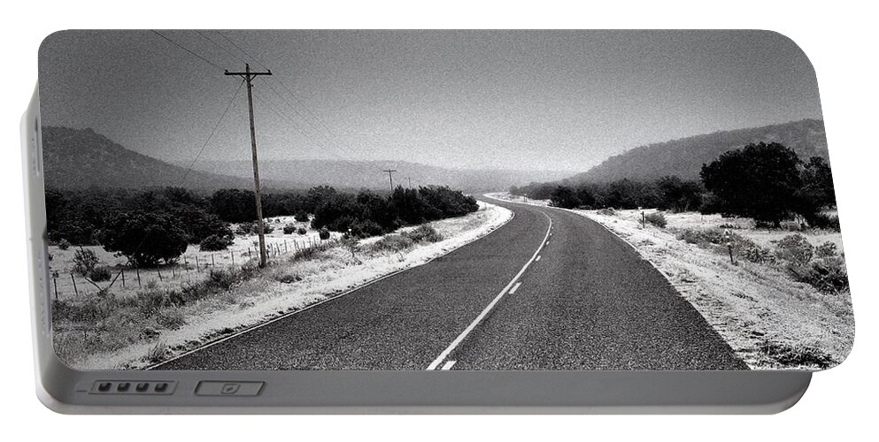 Roads Portable Battery Charger featuring the photograph Into The Fog by Brad Hodges