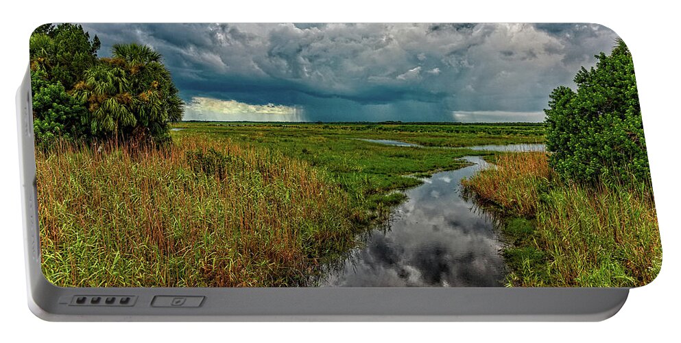 Weather Portable Battery Charger featuring the photograph Isolated Shower by Christopher Holmes