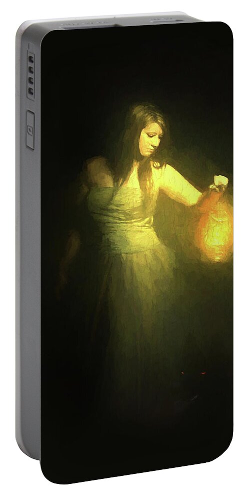 Maiden Portable Battery Charger featuring the digital art It Beckons Me by Mark Allen