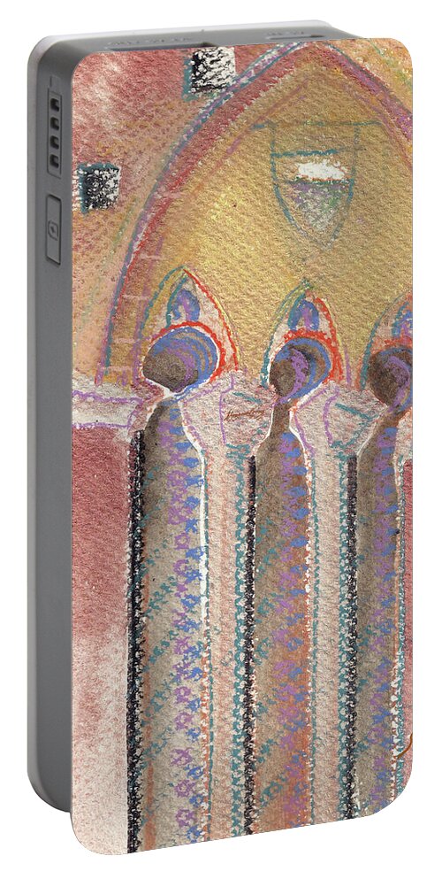 Watercolor Portable Battery Charger featuring the painting Italian Arch by Suzanne Giuriati Cerny