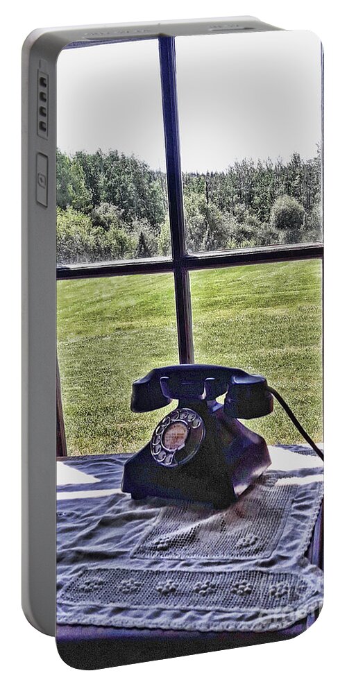 Telephone Portable Battery Charger featuring the photograph It's For You by Vivian Martin