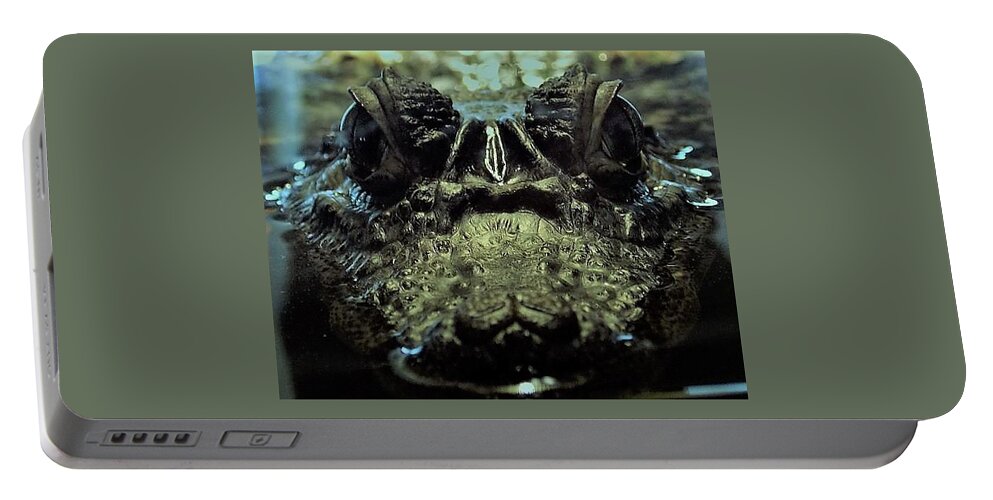 Gator Portable Battery Charger featuring the photograph It's So Quiet, You Can Hear The Gators Breathing by John Glass