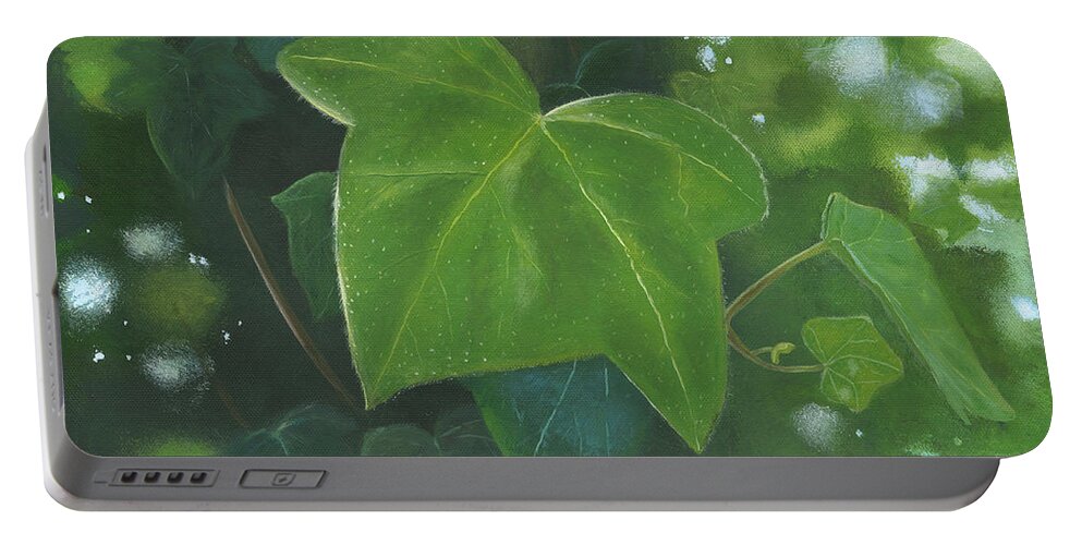 Ivy Portable Battery Charger featuring the painting Ivy Waltz by Helian Cornwell