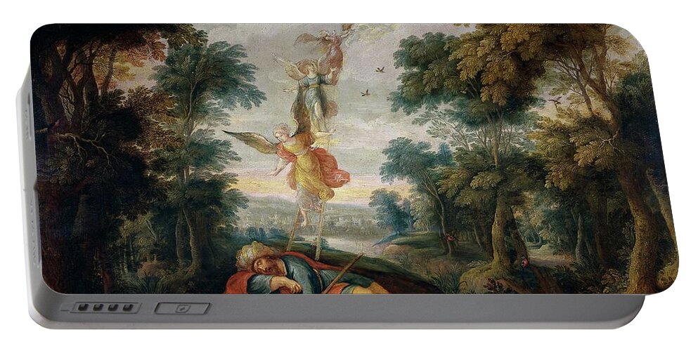 Frans Francken The Younger Portable Battery Charger featuring the painting 'Jacob's Ladder', Flemish School, Oil on copper, 68 cm x 86 cm, P02744. by Frans Francken II the Younger -1581-1642-