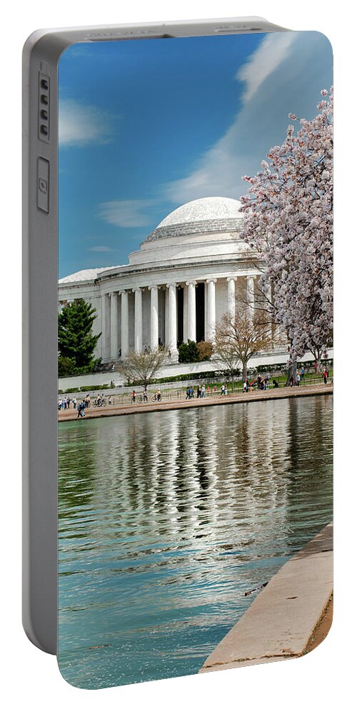 Cherry Blossoms Portable Battery Charger featuring the photograph Jefferson Blossoming by Greg Fortier